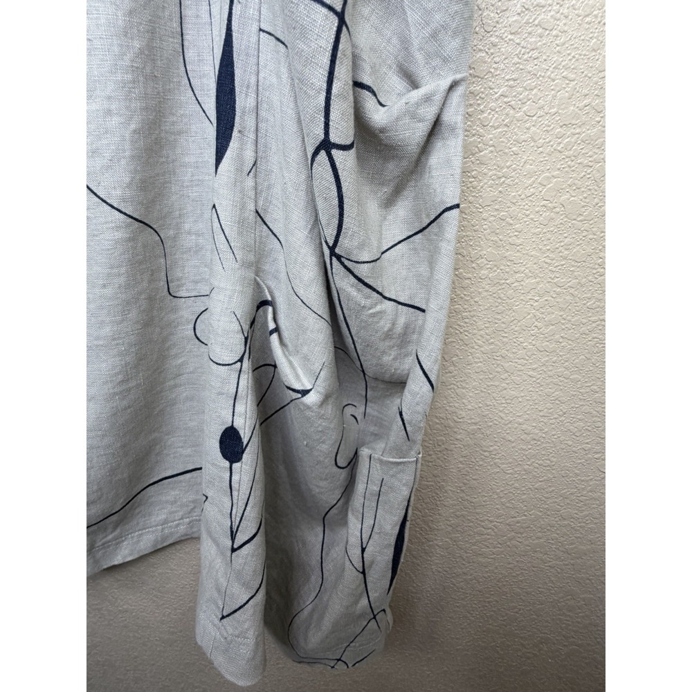 Night Studio Linen 2pc Set XL 100%‎ Linen Abstract Top Skirt Resort Coastal - Picture 7 of 10